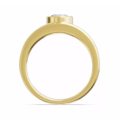 Grooved Round Lab Diamond Bezel Band (1.00 ct.)