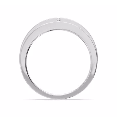 Double-Ridge Cushion Lab Diamond Bezel Band (.50 ct.)