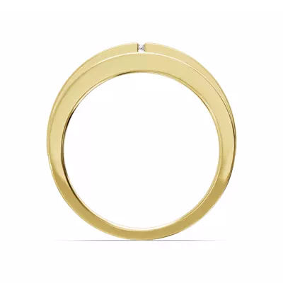 Double-Ridge Cushion Lab Diamond Bezel Band (.50 ct.)