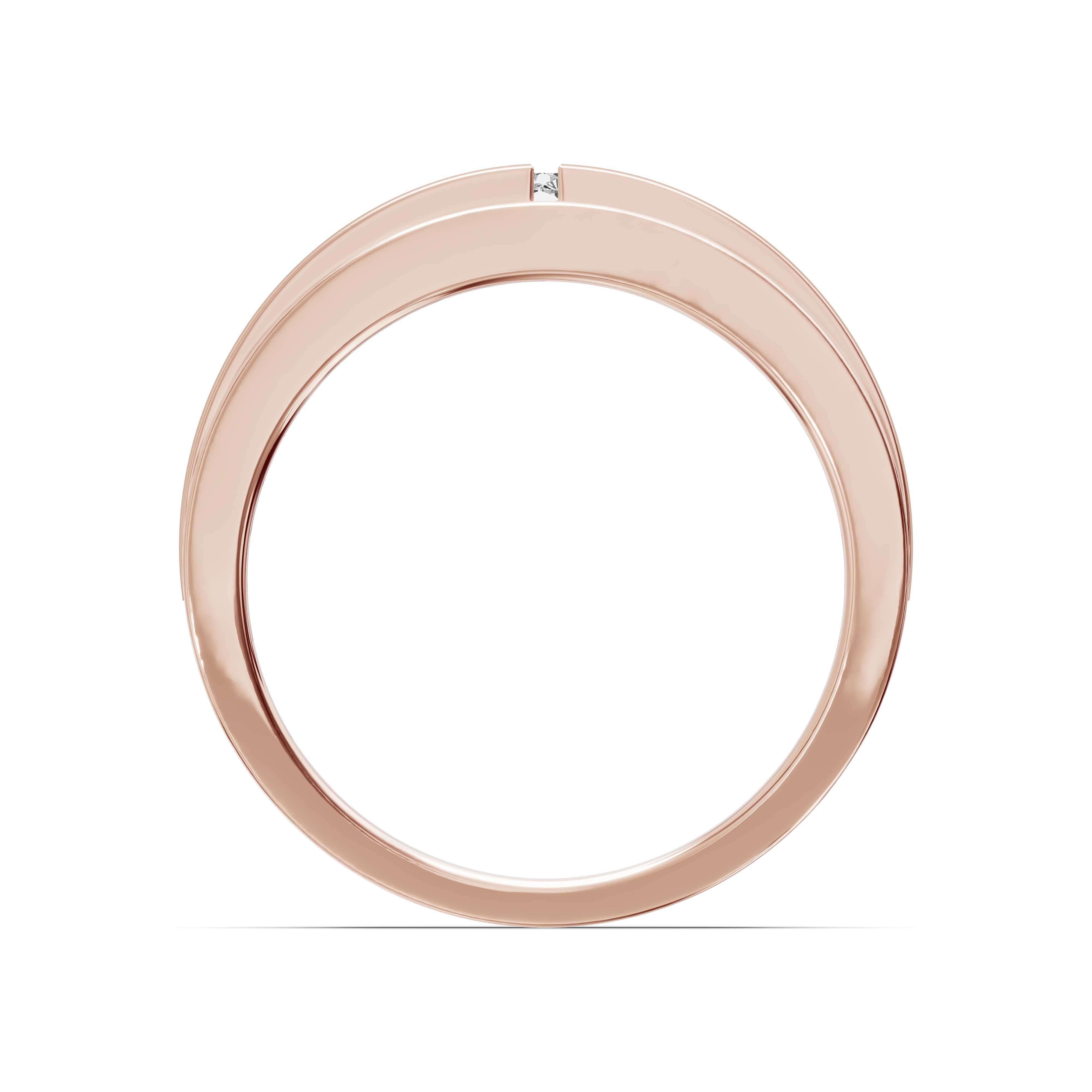 Double-Ridge Cushion Lab Diamond Bezel Band (.50 ct.)