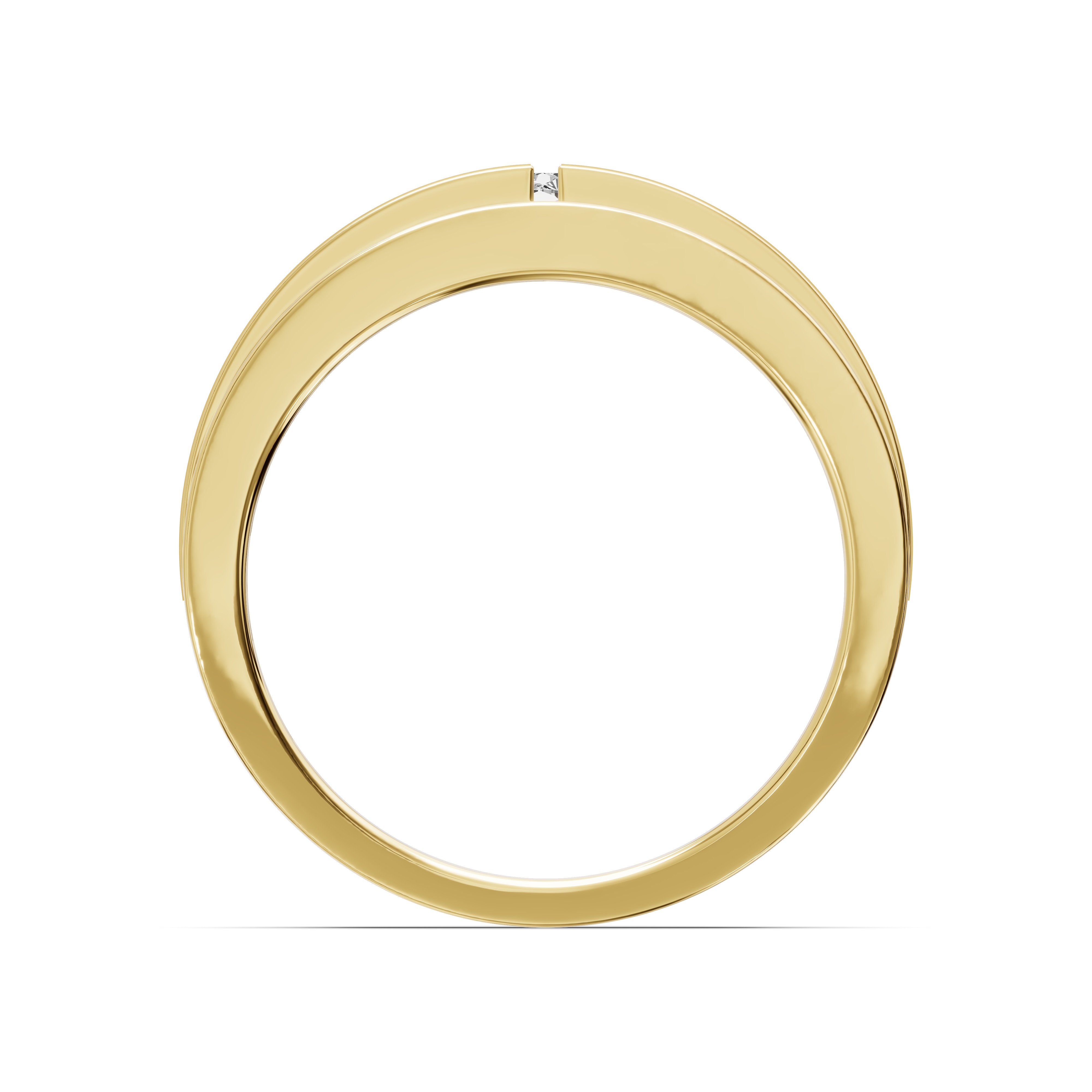 Double-Ridge Cushion Lab Diamond Bezel Band (.50 ct.)