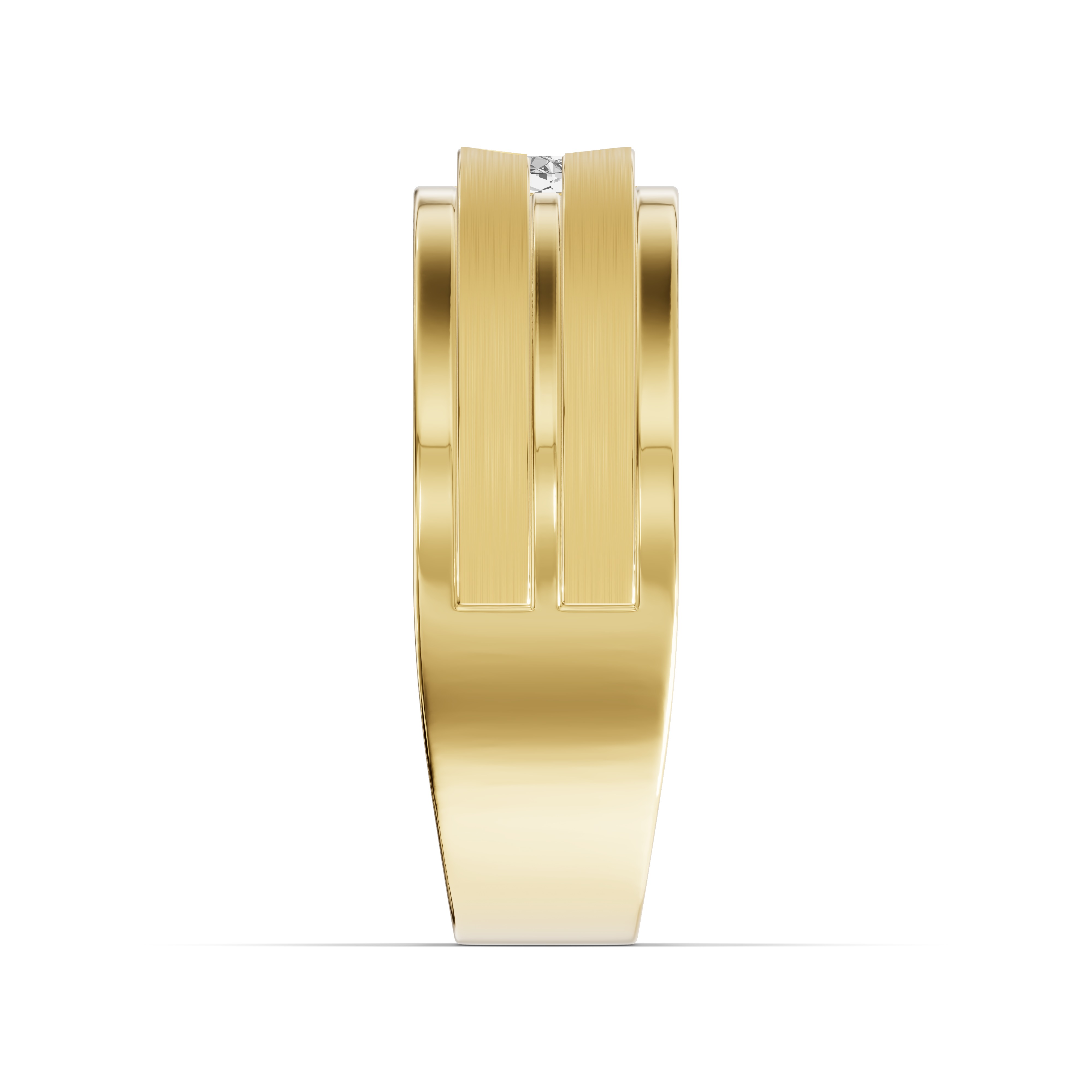 Double-Ridge Cushion Lab Diamond Bezel Band (.50 ct.)