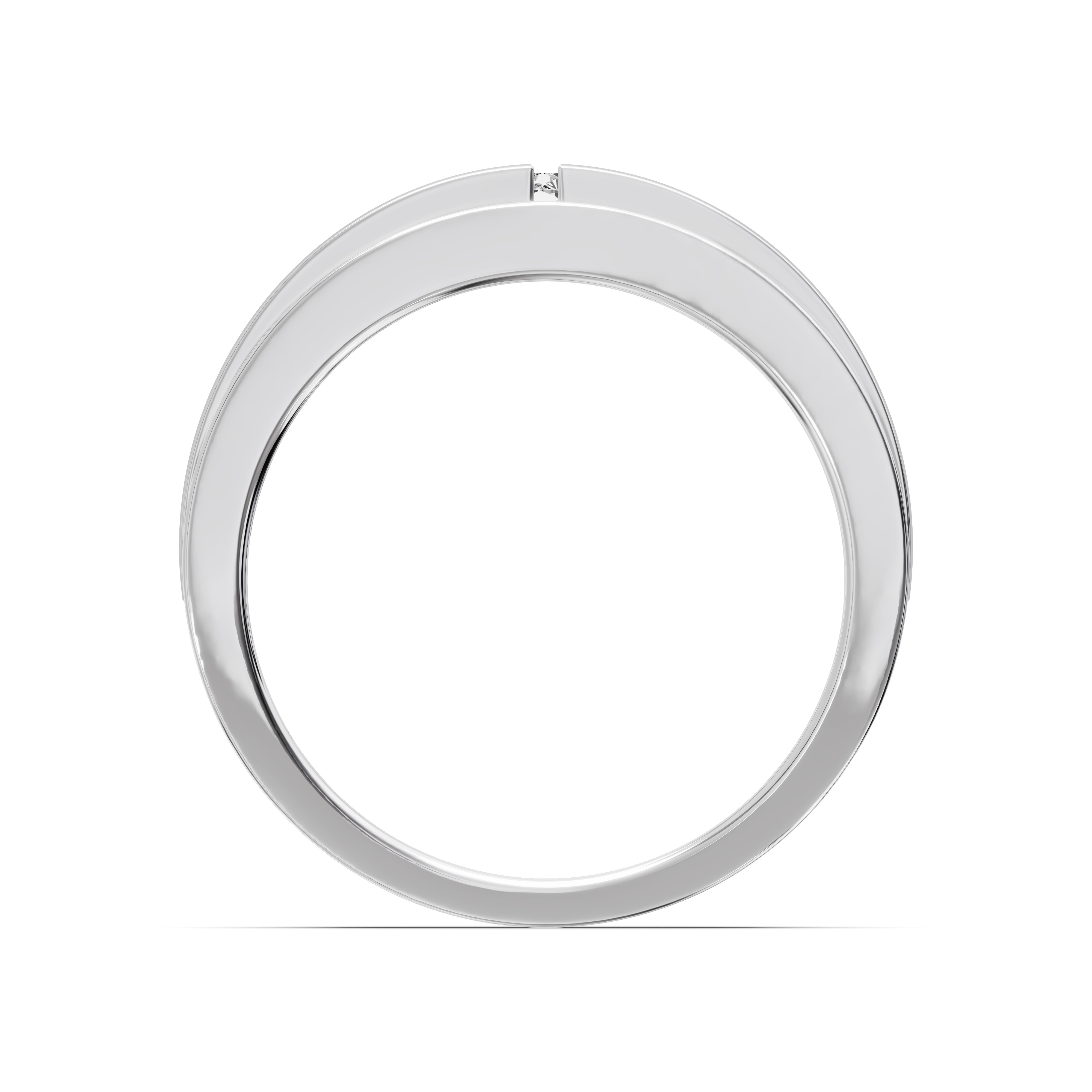 Double-Ridge Cushion Lab Diamond Bezel Band (.50 ct.)