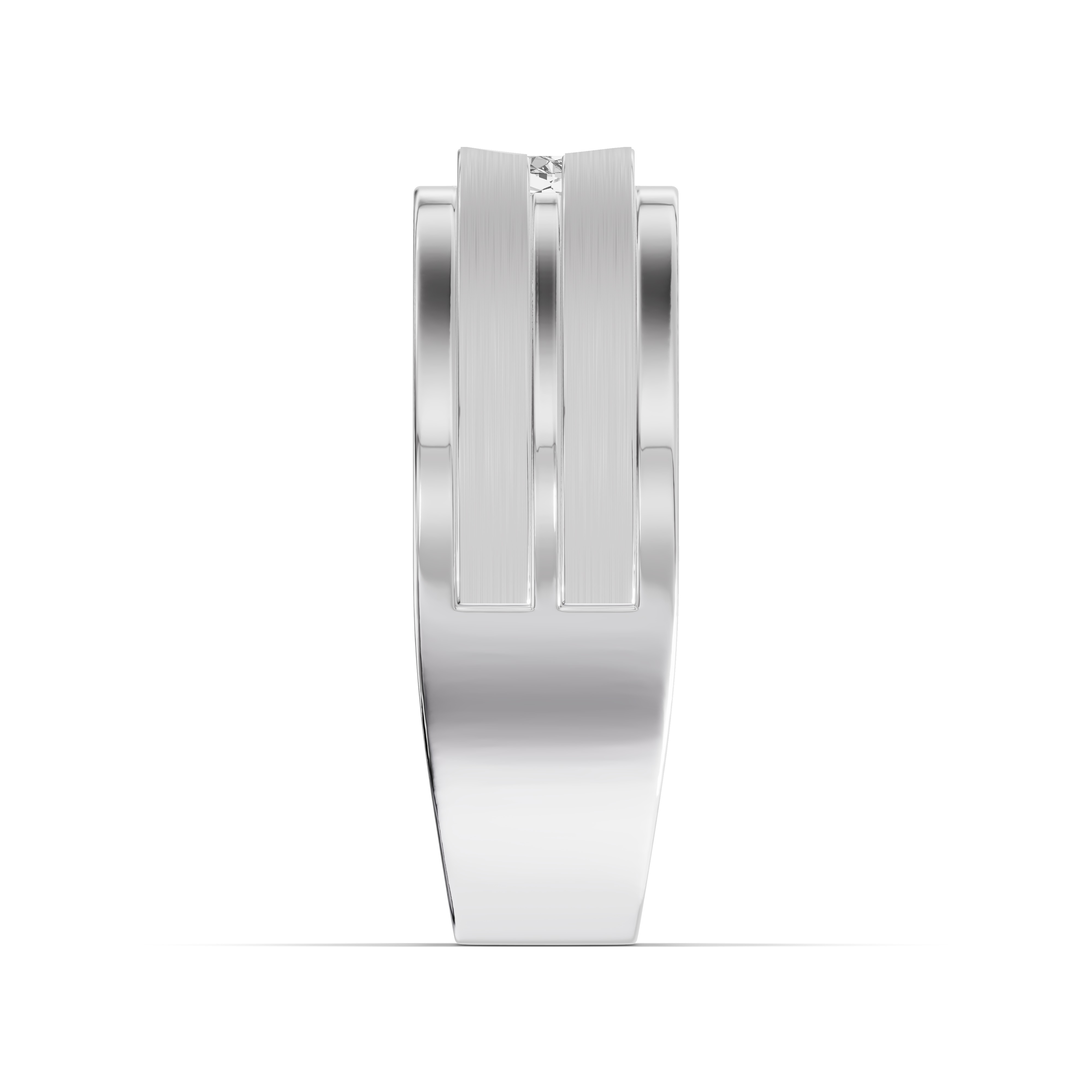 Double-Ridge Cushion Lab Diamond Bezel Band (.50 ct.)