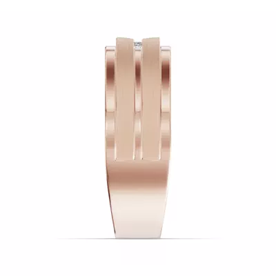 Double-Ridge Princess-Cut Lab Diamond Bezel Band (.50 ct.)