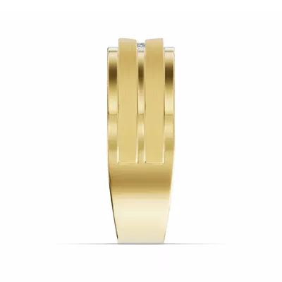 Double-Ridge Princess-Cut Lab Diamond Bezel Band (.50 ct.)