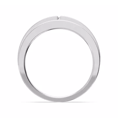 Double-Ridge Round Lab Diamond Bezel Band (.50 ct.)