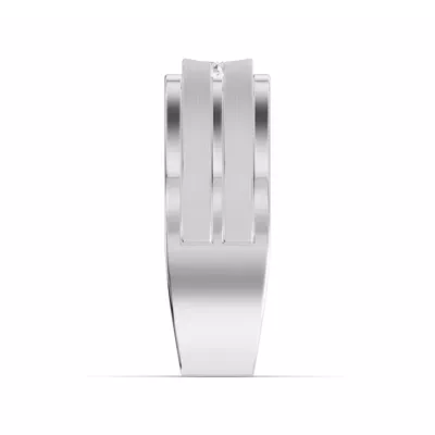 Double-Ridge Round Lab Diamond Bezel Band (.50 ct.)
