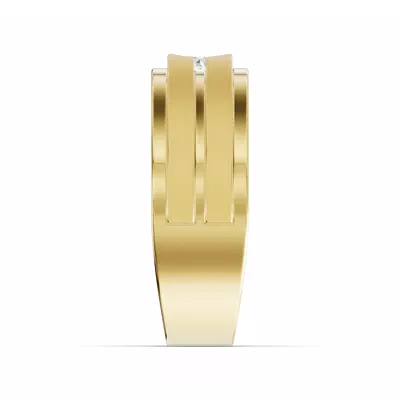 Double-Ridge Round Lab Diamond Bezel Band (.50 ct.)