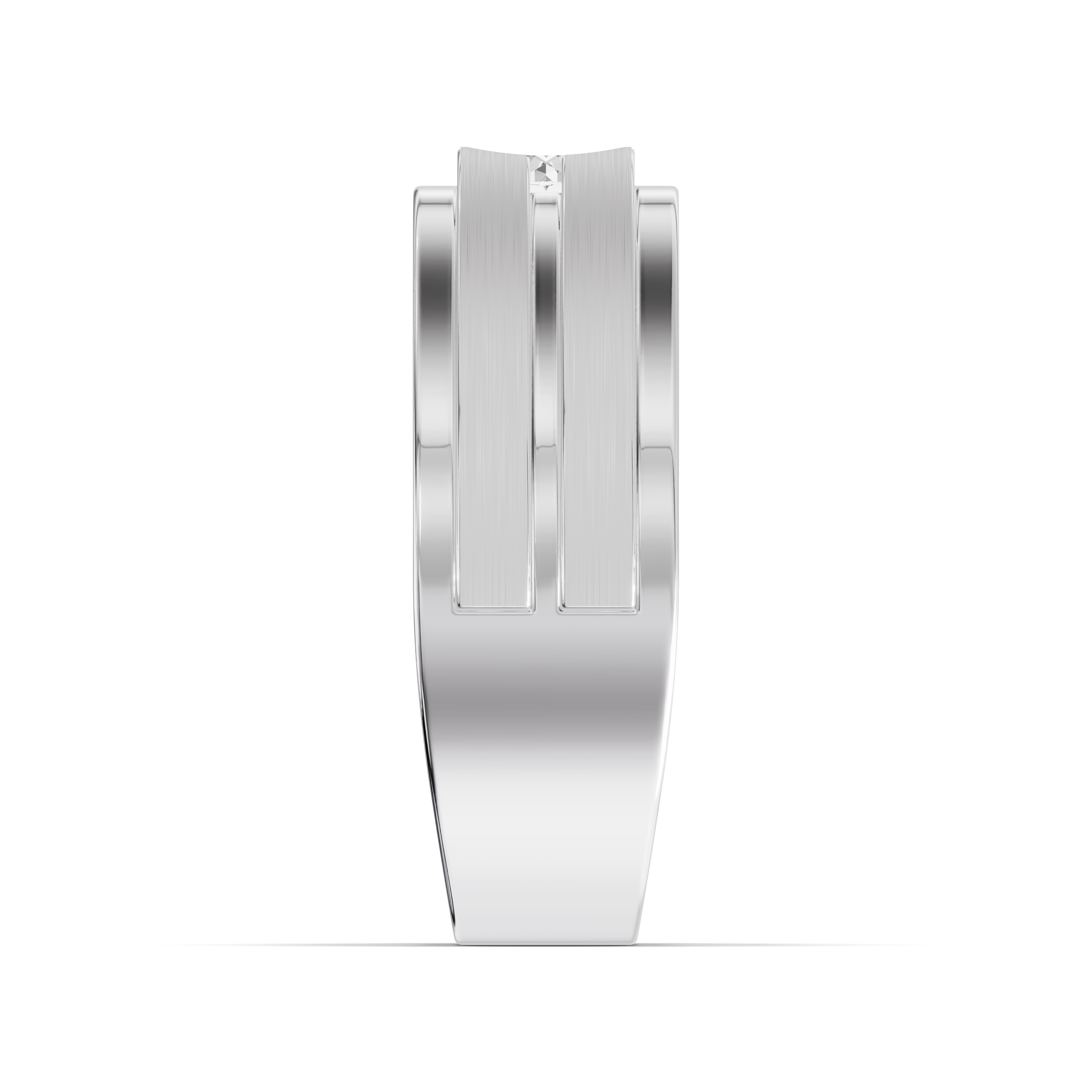 Double-Ridge Round Lab Diamond Bezel Band (.50 ct.)