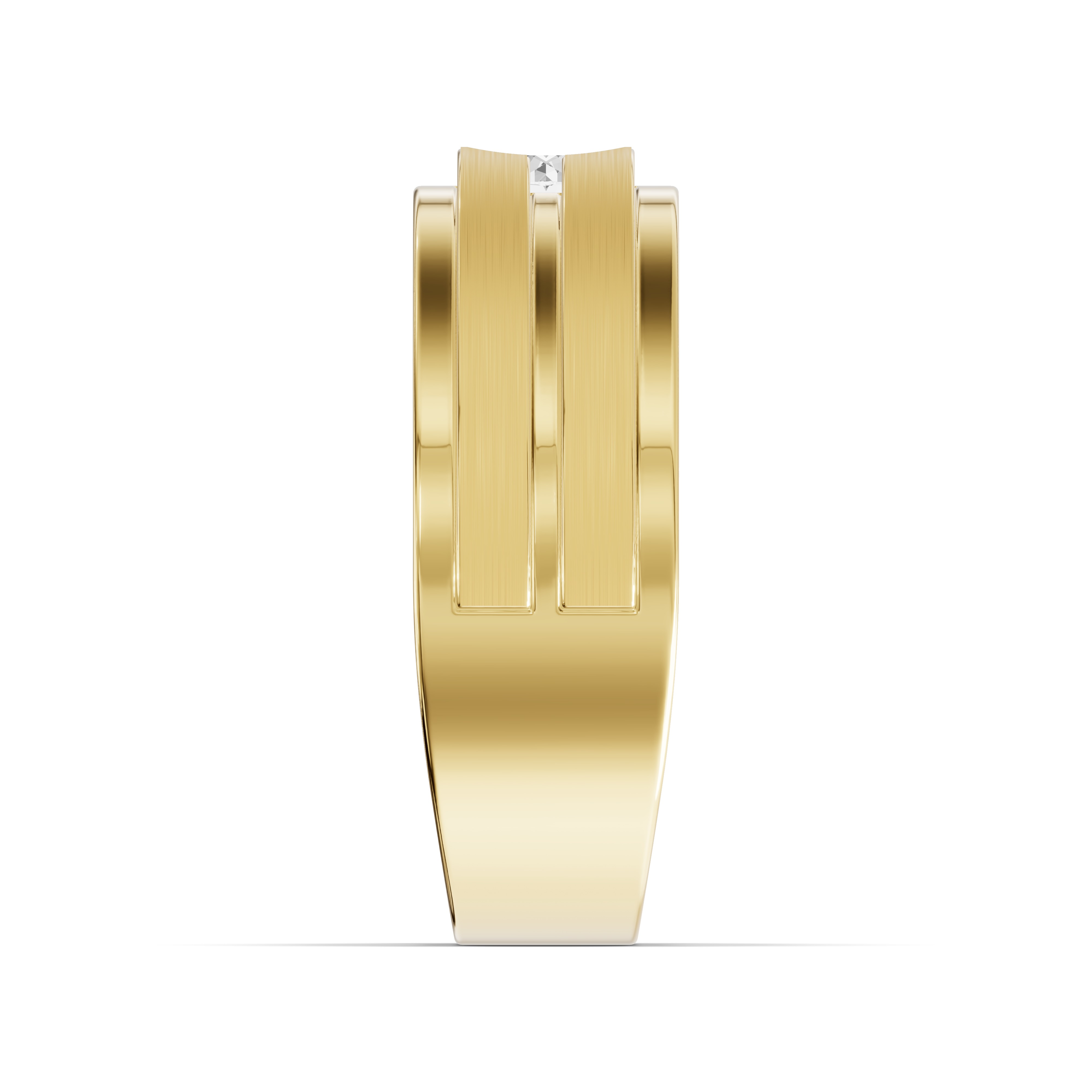 Double-Ridge Round Lab Diamond Bezel Band (.50 ct.)