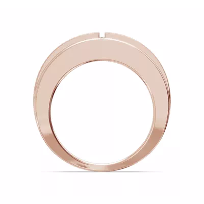 Double-Ridge Princess-Cut Lab Diamond Bezel Band (1.00 ct.)