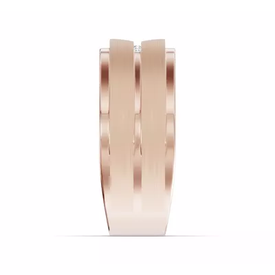 Double-Ridge Princess-Cut Lab Diamond Bezel Band (1.00 ct.)