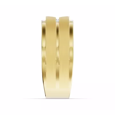 Double-Ridge Princess-Cut Lab Diamond Bezel Band (1.00 ct.)