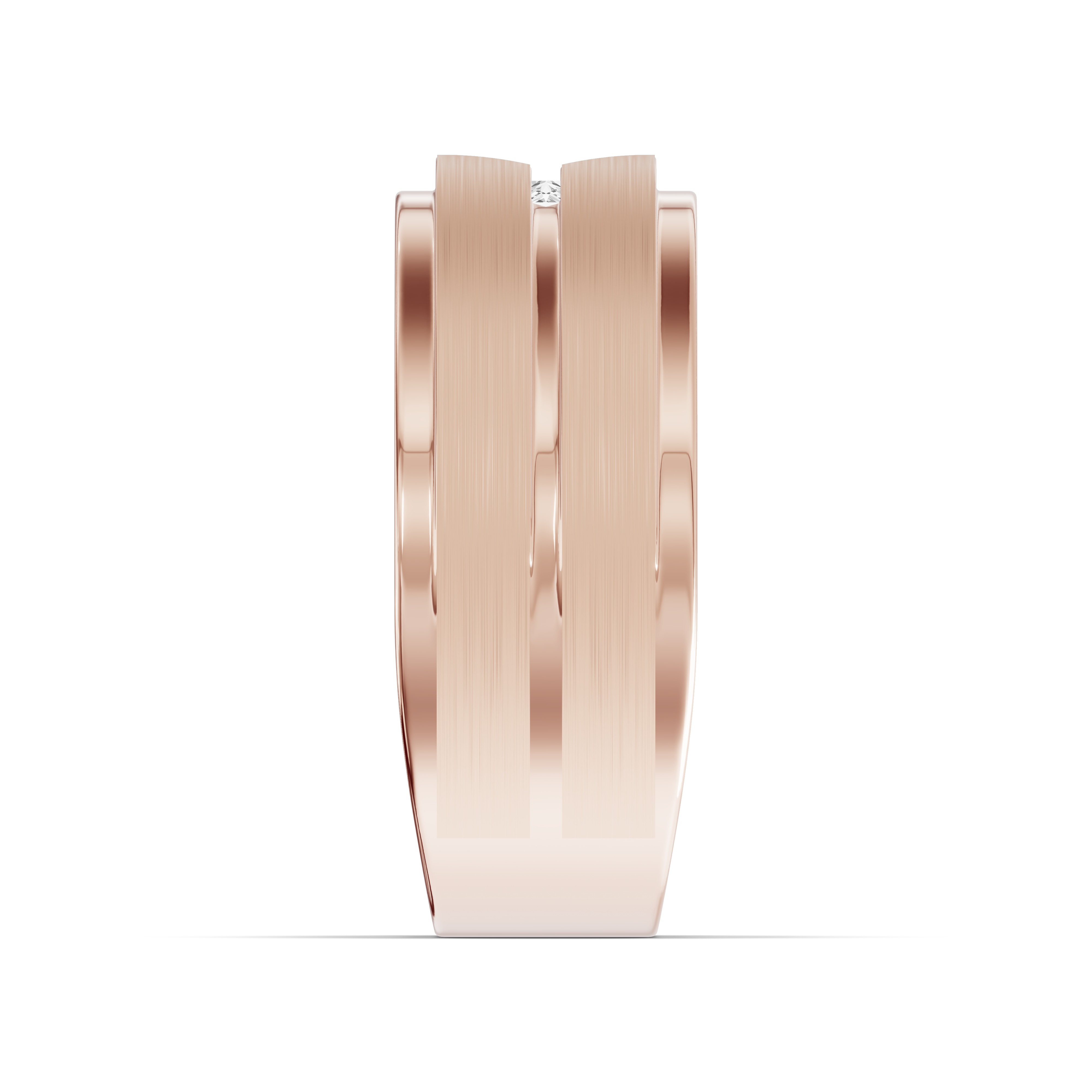 Double-Ridge Princess-Cut Lab Diamond Bezel Band (1.00 ct.)