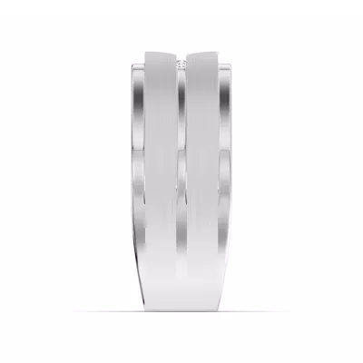 Double-Ridge Princess-Cut Lab Diamond Bezel Band (1.00 ct.)