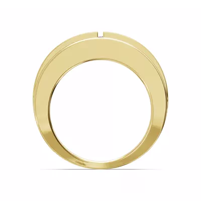 Double-Ridge Princess-Cut Lab Diamond Bezel Band (1.00 ct.)