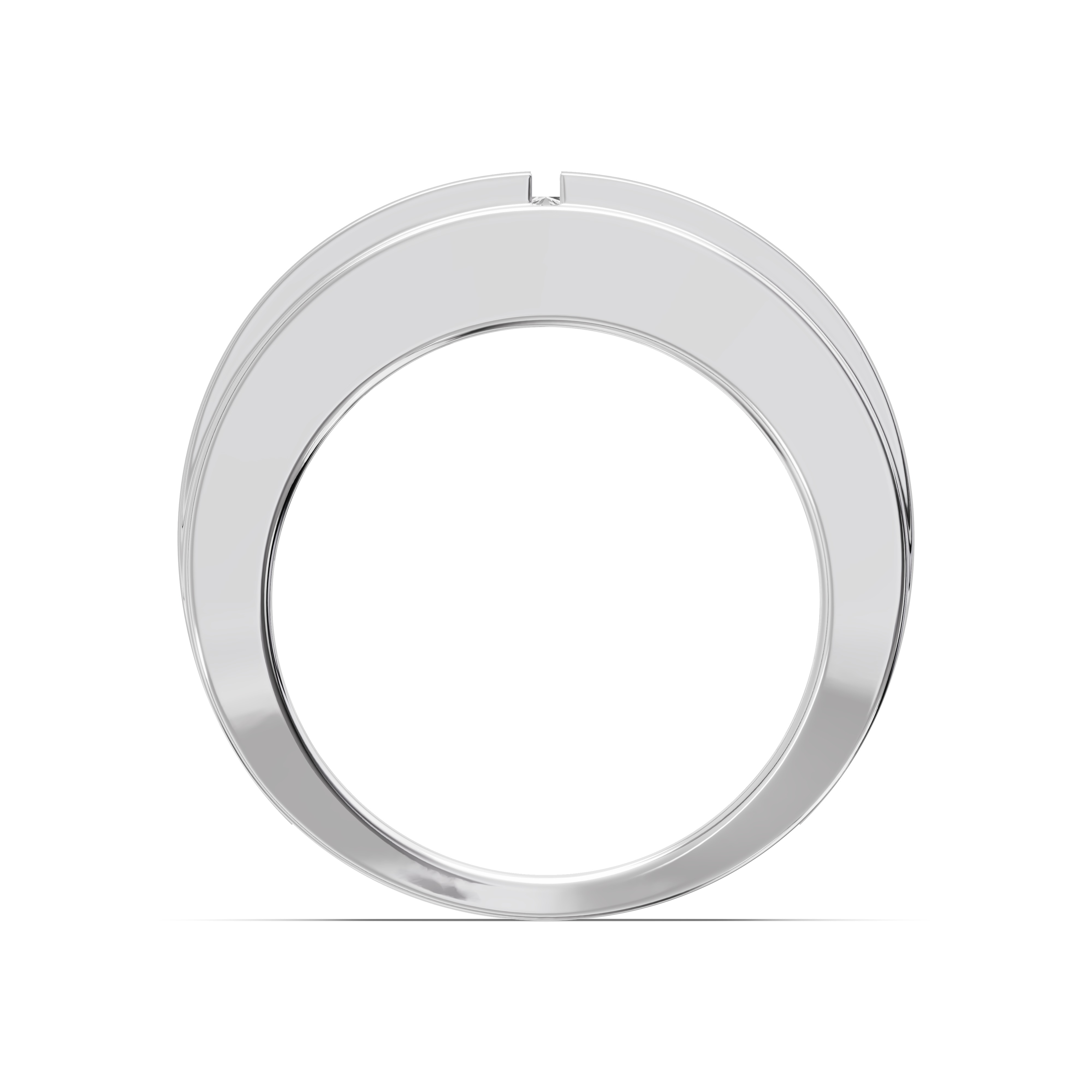 Double-Ridge Princess-Cut Lab Diamond Bezel Band (1.00 ct.)