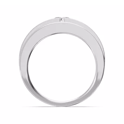 Double-Ridge Round Lab Diamond Bezel Band (1.00 ct.)