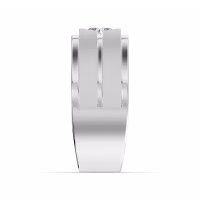 Double-Ridge Round Lab Diamond Bezel Band (1.00 ct.)