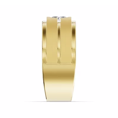 Double-Ridge Round Lab Diamond Bezel Band (1.00 ct.)