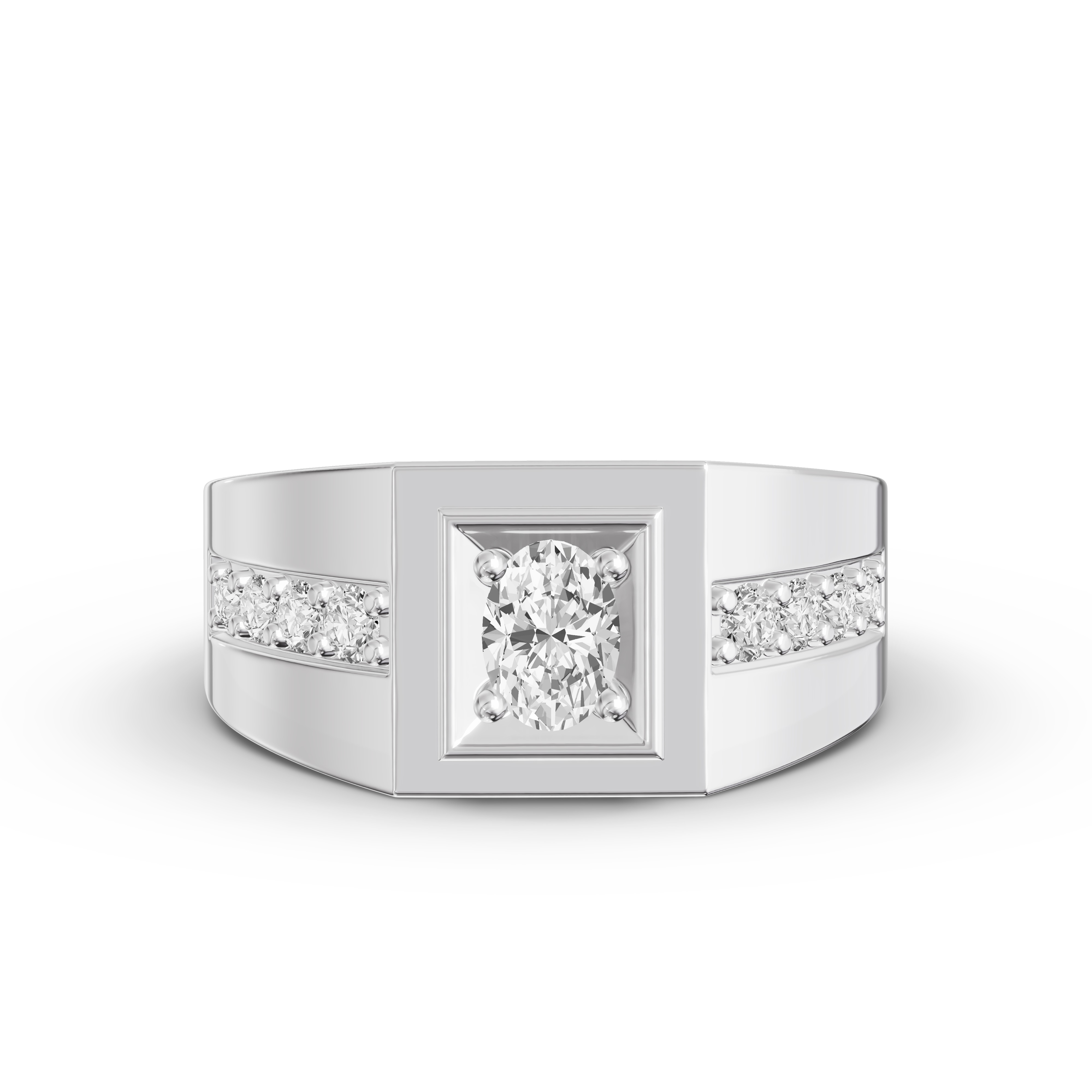 Framed Oval Lab Diamond Ring (1.00 ct. tw.)