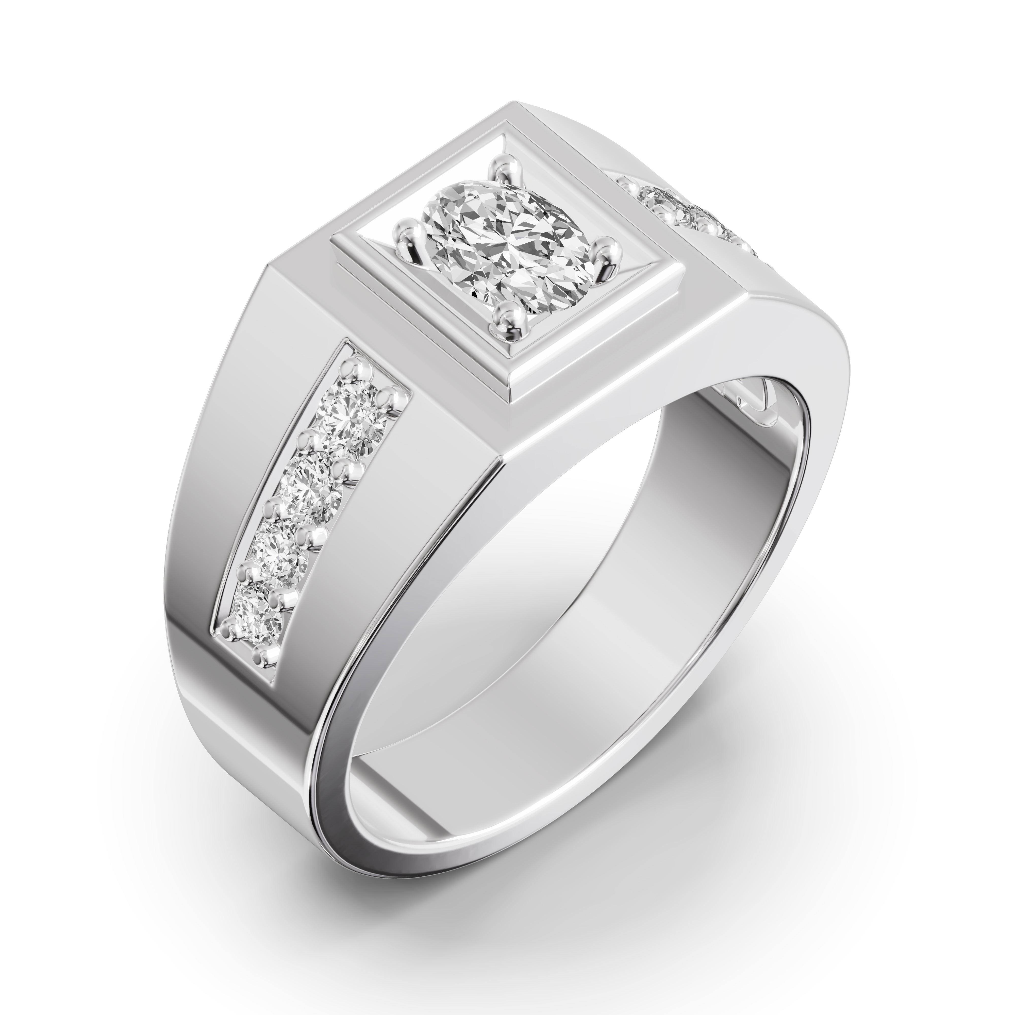 Framed Oval Lab Diamond Ring (1.00 ct. tw.)