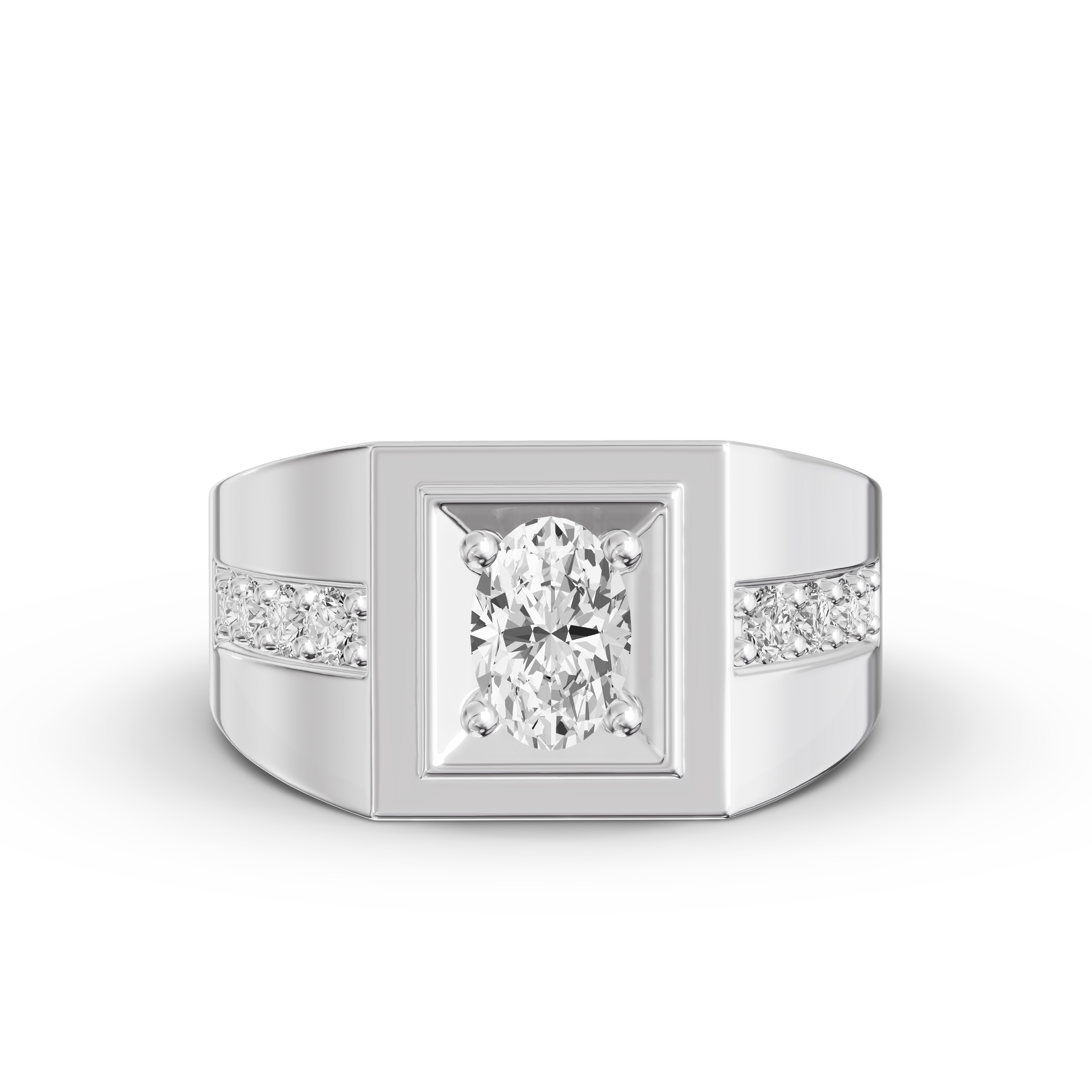 Framed Oval Lab Diamond Ring (1.50 ct. tw.)
