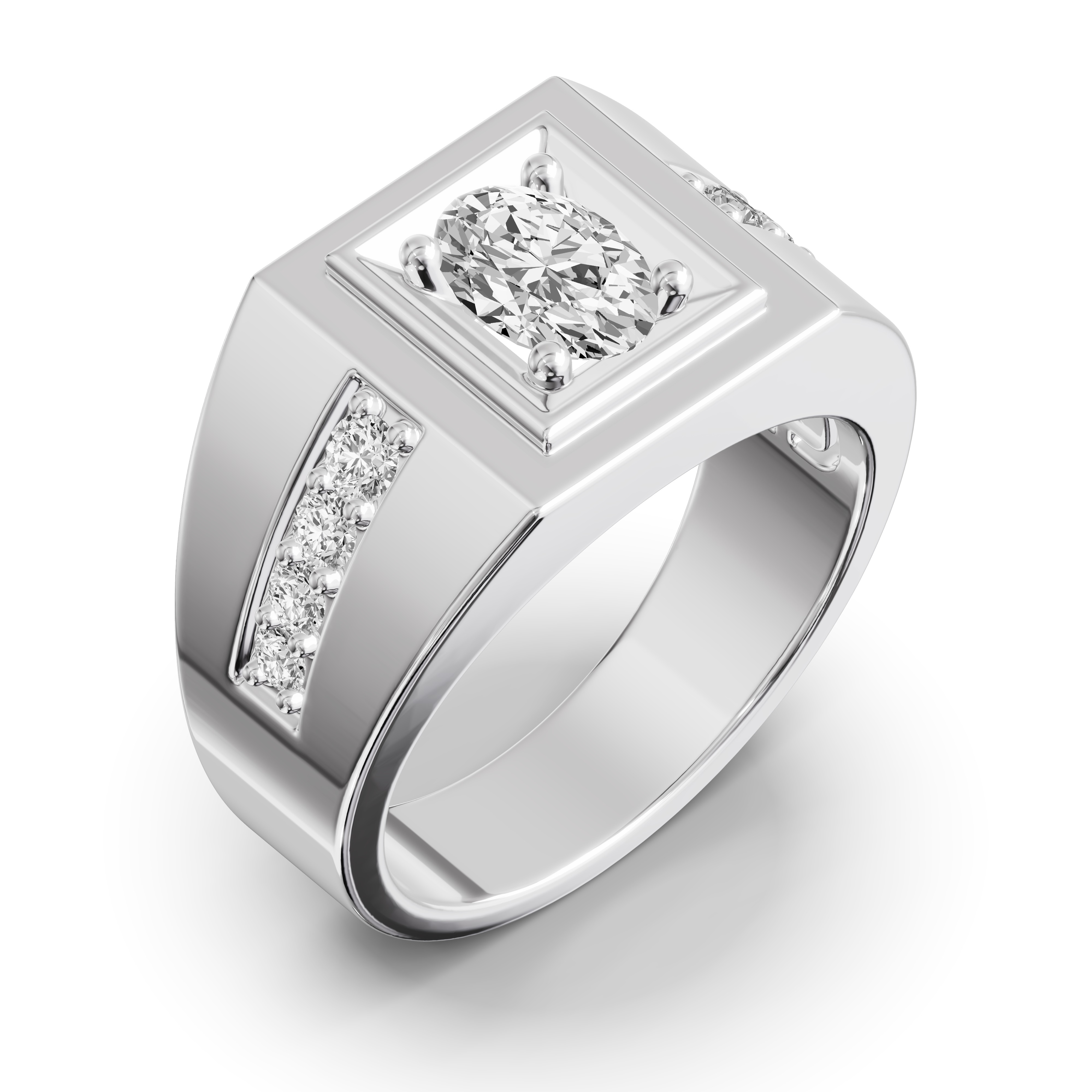 Framed Oval Lab Diamond Ring (1.50 ct. tw.)