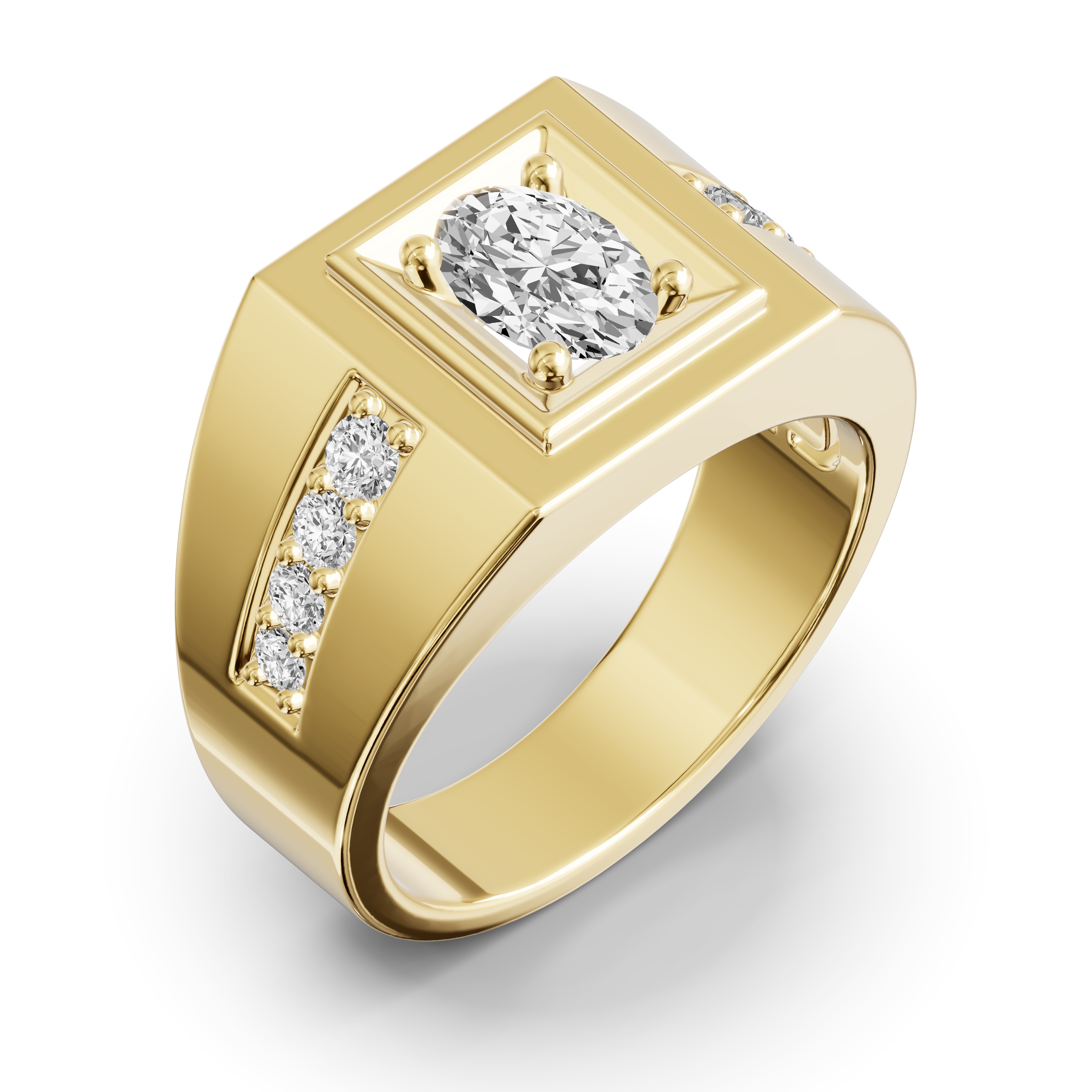 Framed Oval Lab Diamond Ring (1.50 ct. tw.)