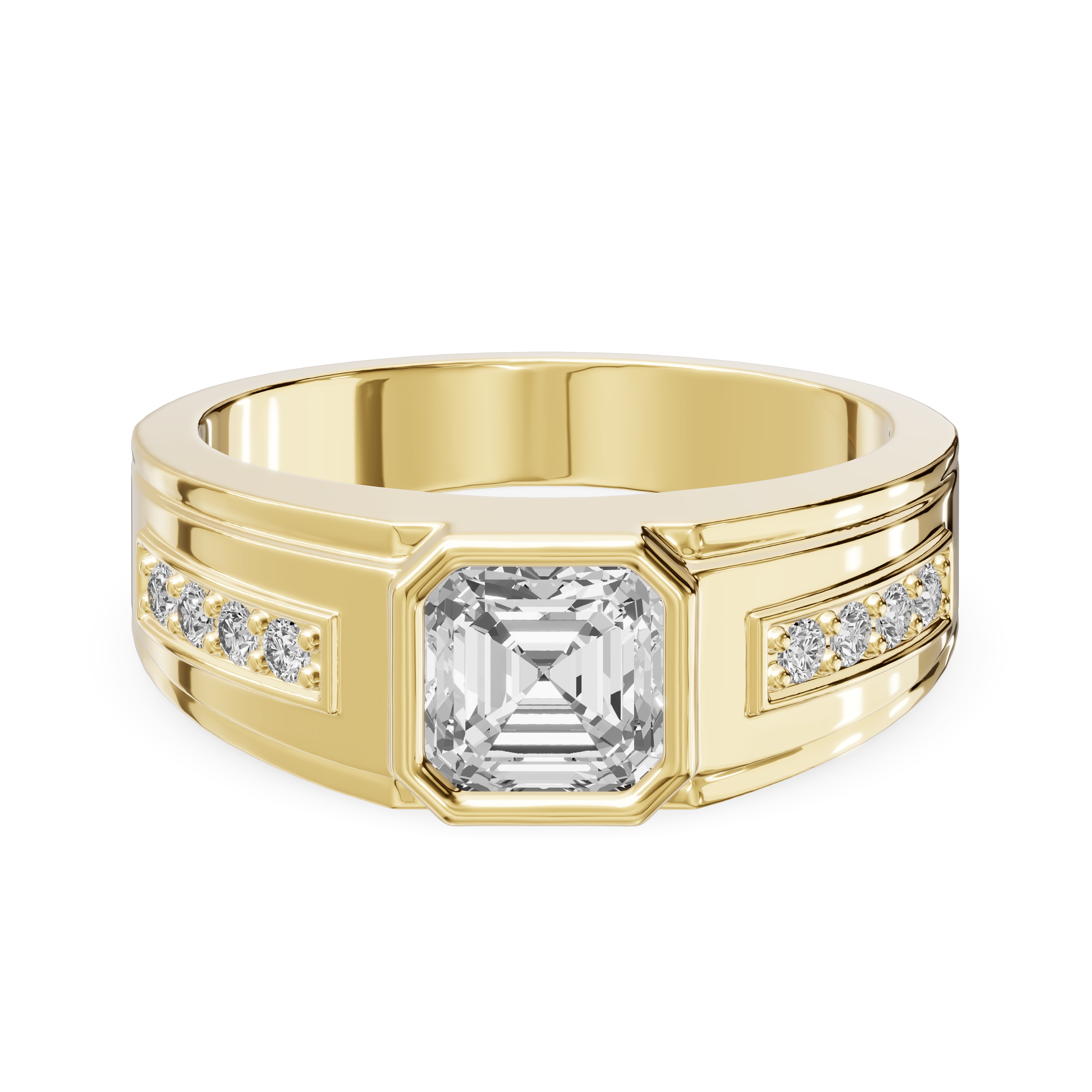 Framed Bezel Asscher Lab Diamond Ring (2.25 ct. tw.)