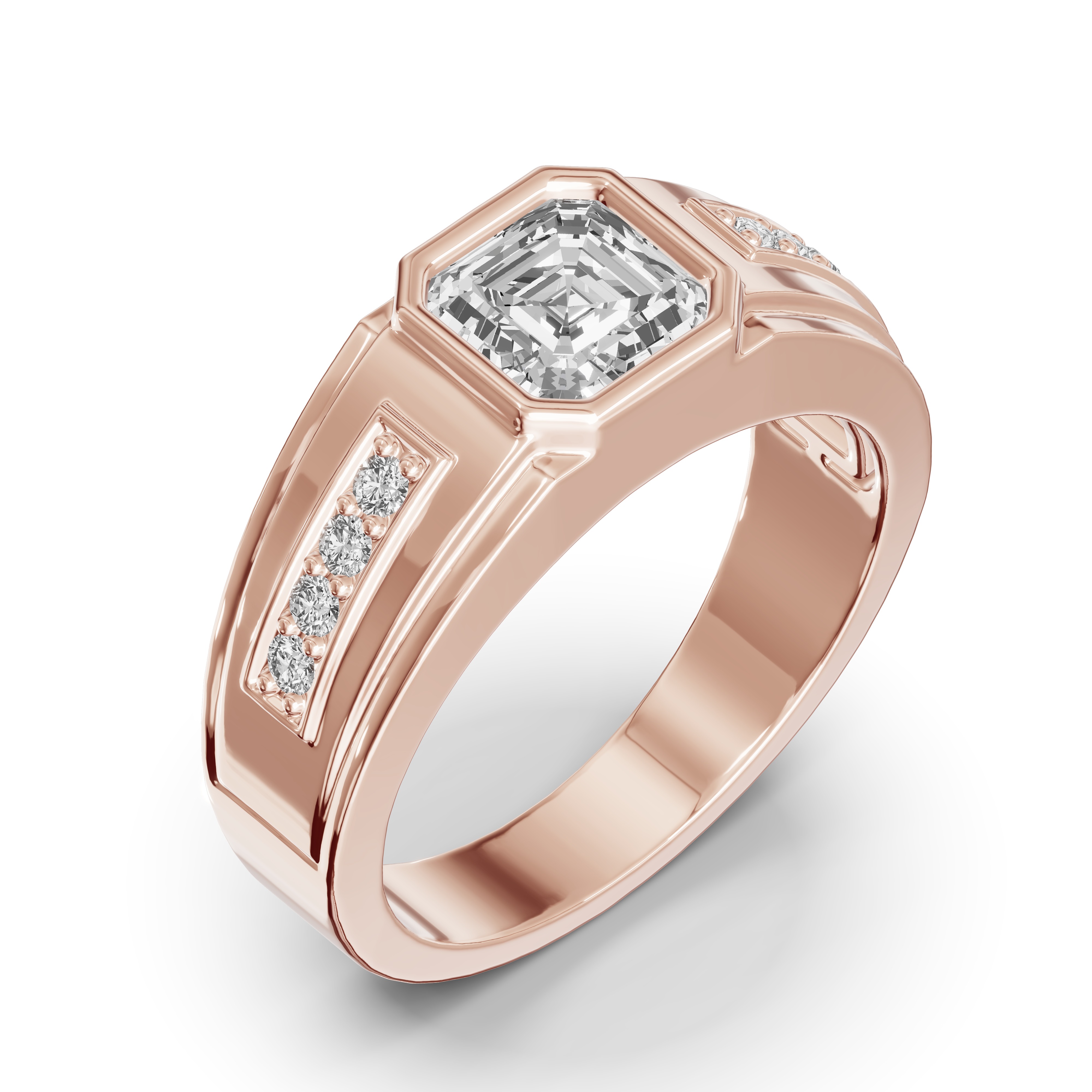 Framed Bezel Asscher Lab Diamond Ring (2.25 ct. tw.)