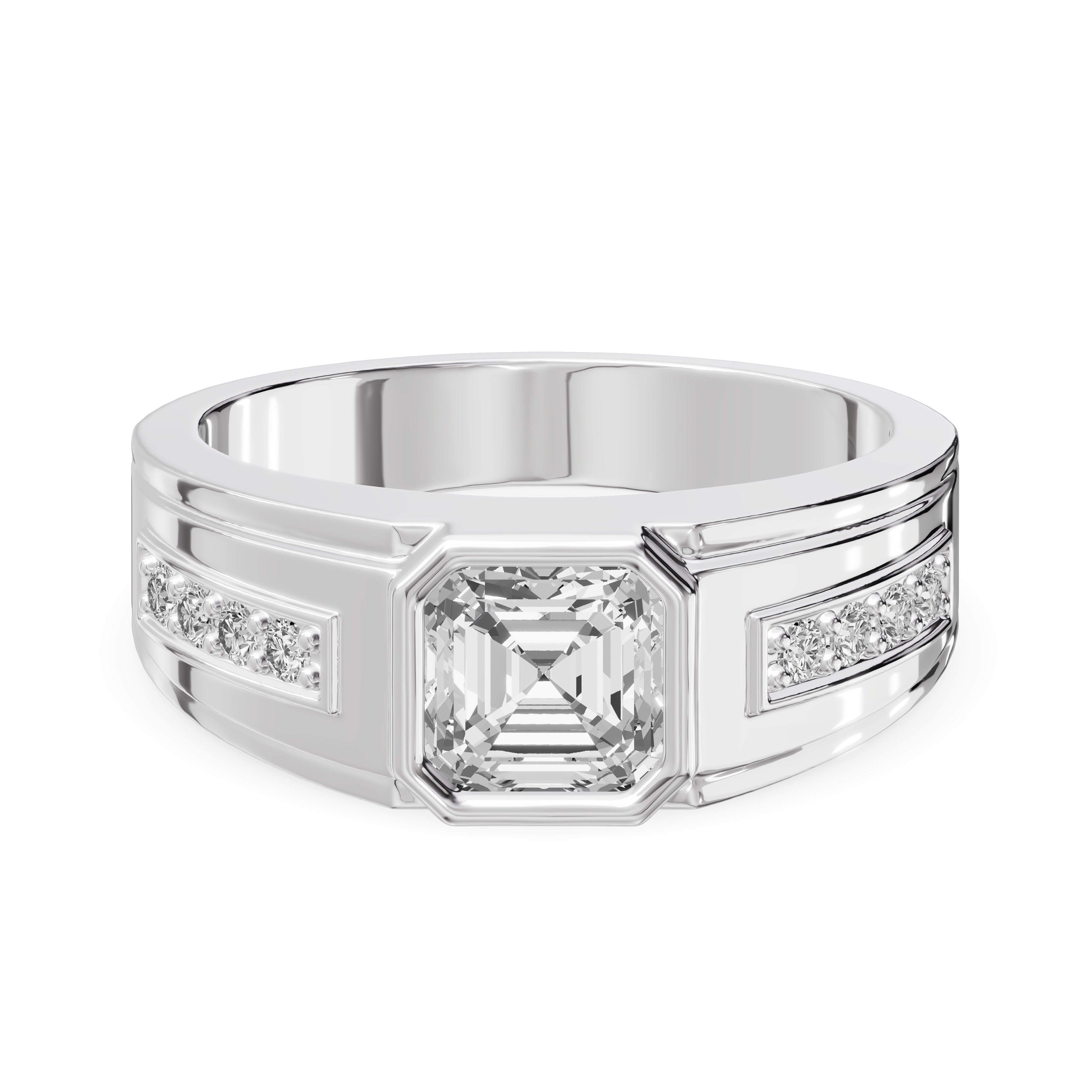 Framed Bezel Asscher Lab Diamond Ring (2.25 ct. tw.)