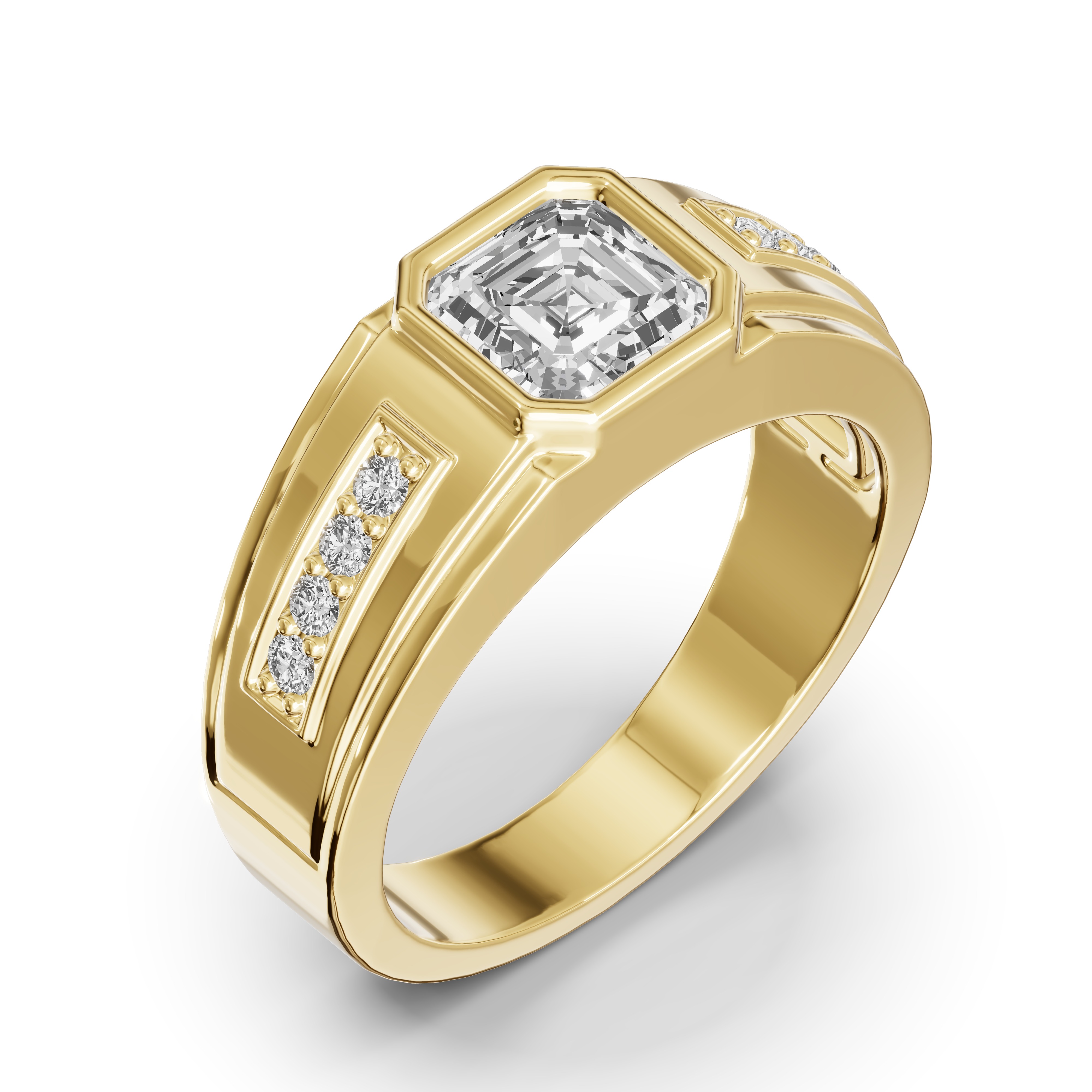 Framed Bezel Asscher Lab Diamond Ring (2.25 ct. tw.)