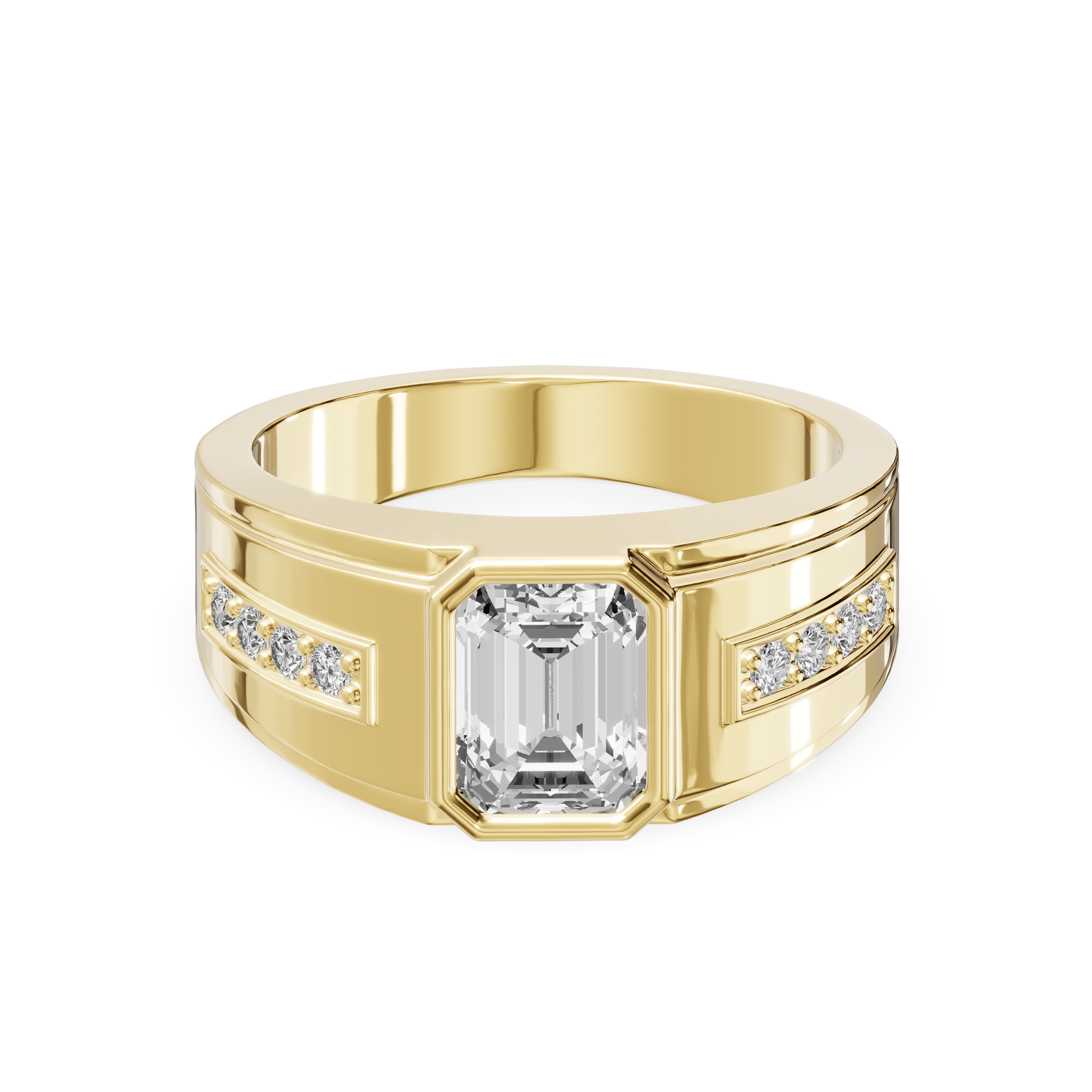 Framed Bezel Emerald Lab Diamond Ring (2.25 ct. tw.)
