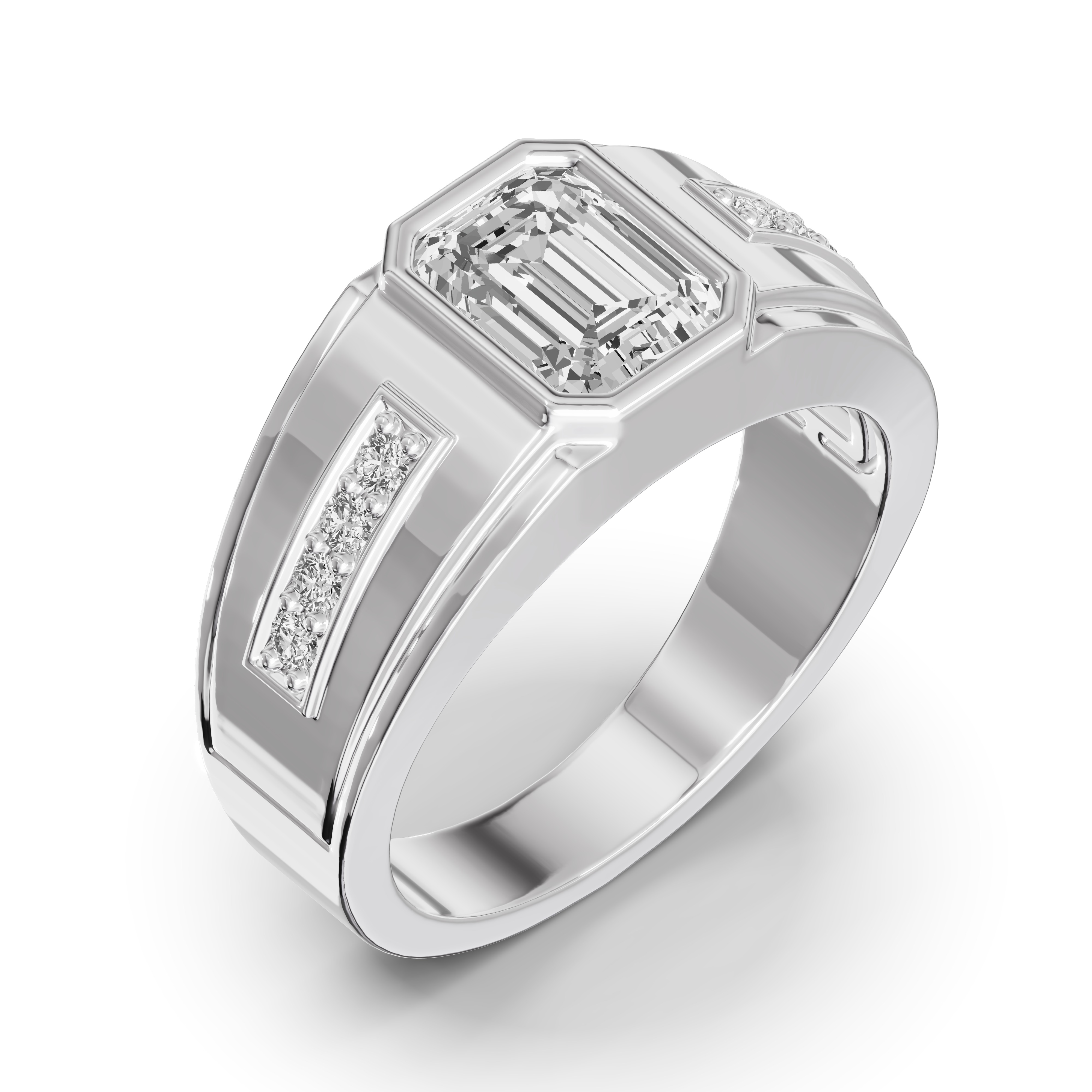 Framed Bezel Emerald Lab Diamond Ring (2.25 ct. tw.)