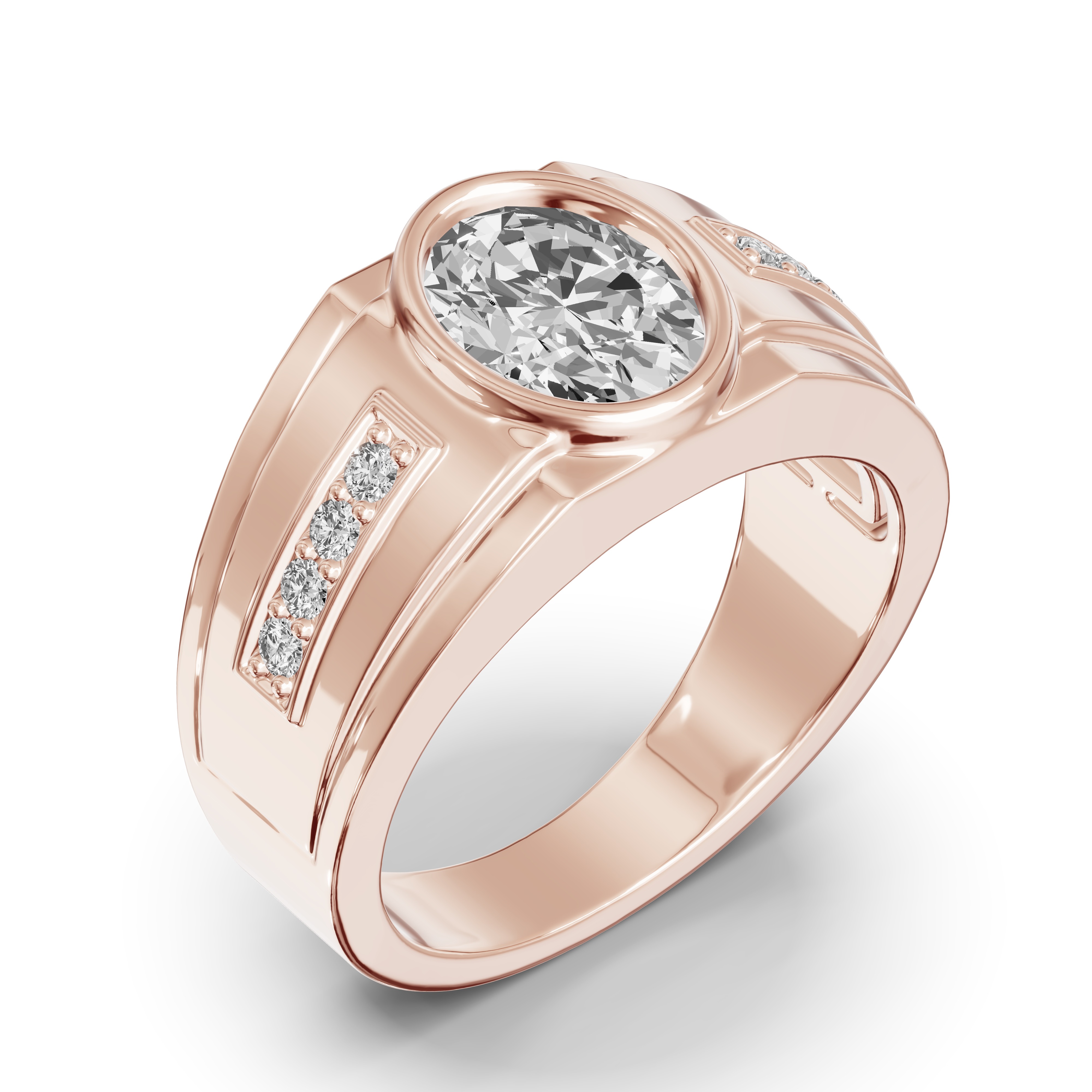 Framed Bezel Oval Lab Diamond Ring (2.25 ct. tw.)