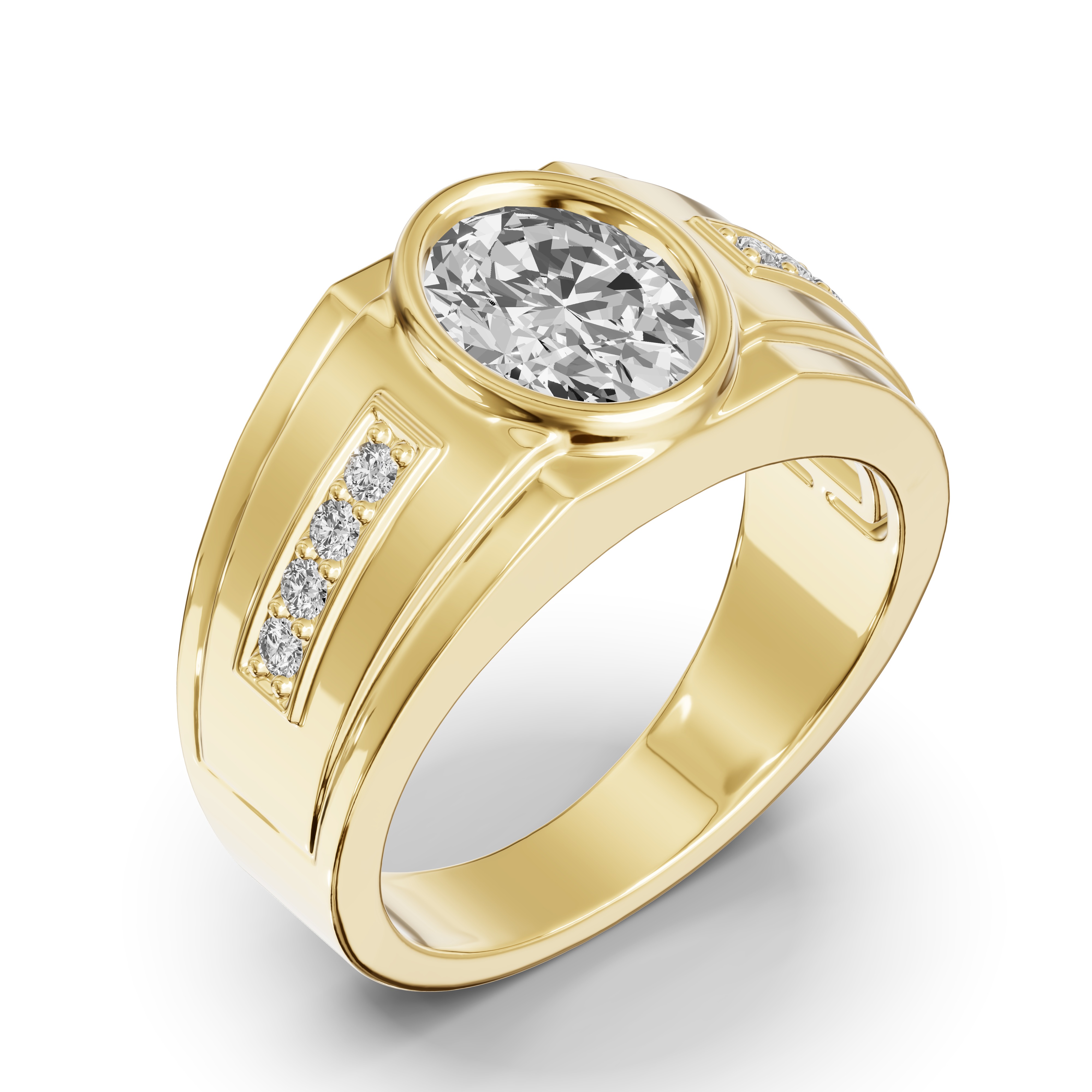 Framed Bezel Oval Lab Diamond Ring (2.25 ct. tw.)