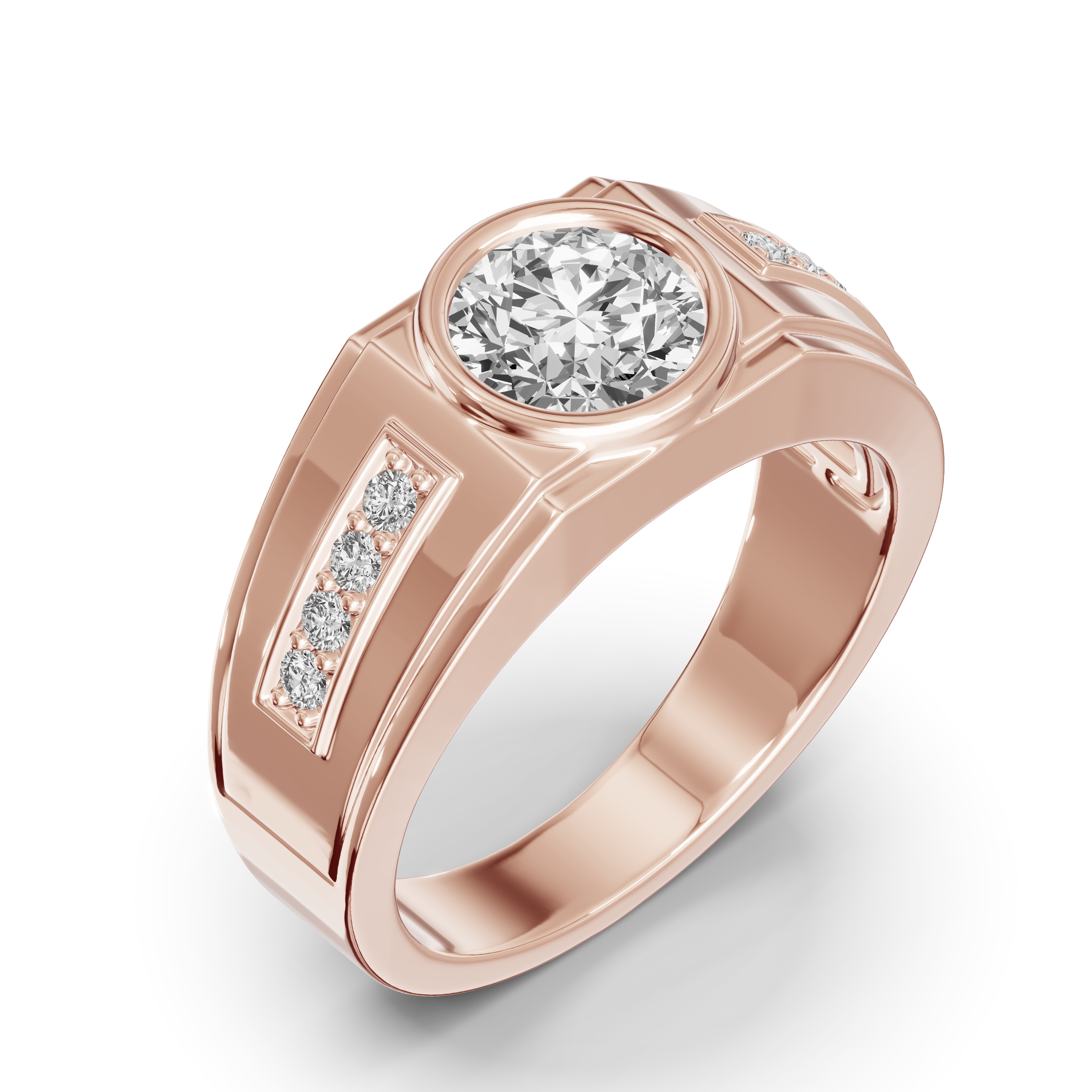 Framed Bezel Round Lab Diamond Ring (2.25 ct. tw.)