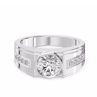 Framed Bezel Round Lab Diamond Ring (2.25 ct. tw.)