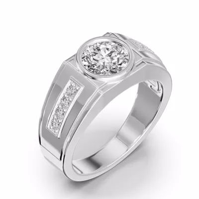 Framed Bezel Round Lab Diamond Ring (2.25 ct. tw.)