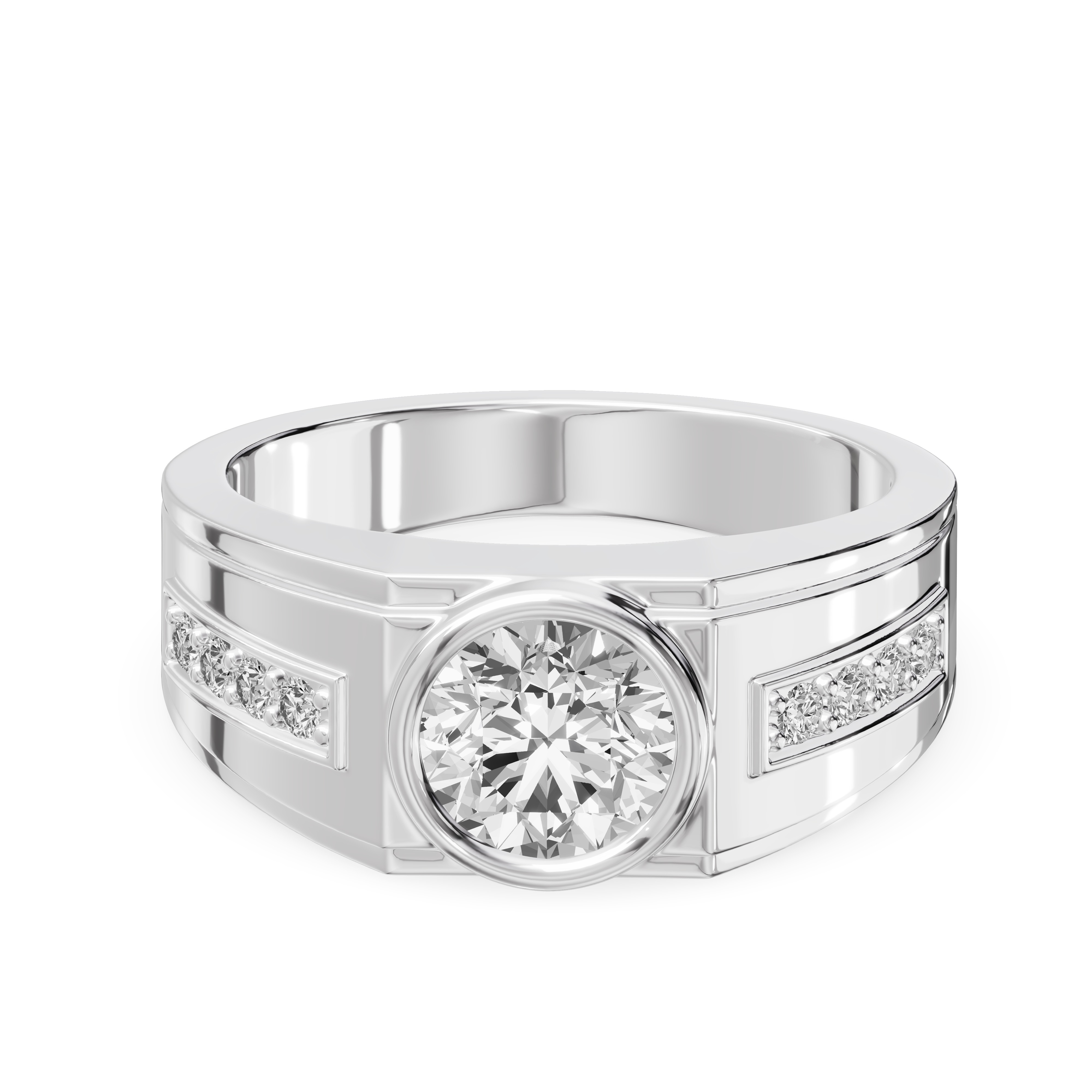 Framed Bezel Round Lab Diamond Ring (2.25 ct. tw.)