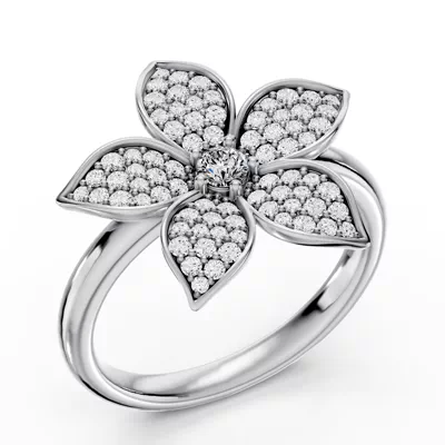 Fleur Pavé Lab Diamond Ring