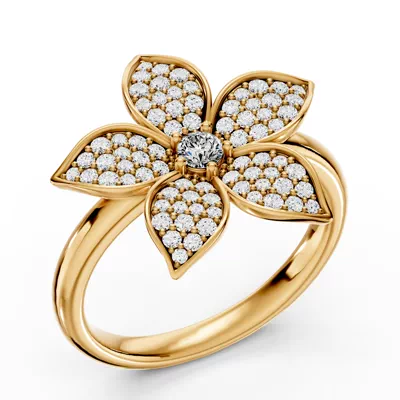 Fleur Pavé Lab Diamond Ring