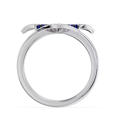 Fleur Pavé Lab Sapphire Ring