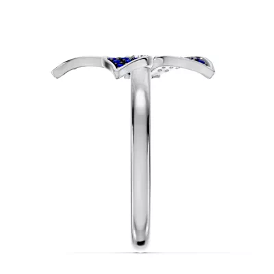 Fleur Pavé Lab Sapphire Ring