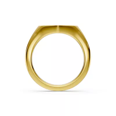 Heart Pavé Lab Diamond Initial Signet Ring - E