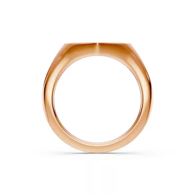 Heart Pavé Lab Diamond Initial Signet Ring - F