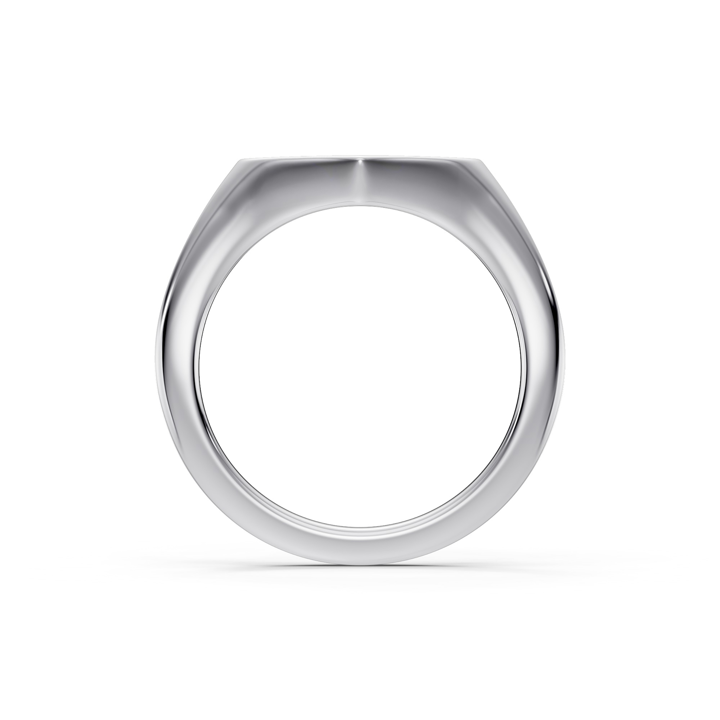 Heart Pavé Lab Diamond Initial Signet Ring - U