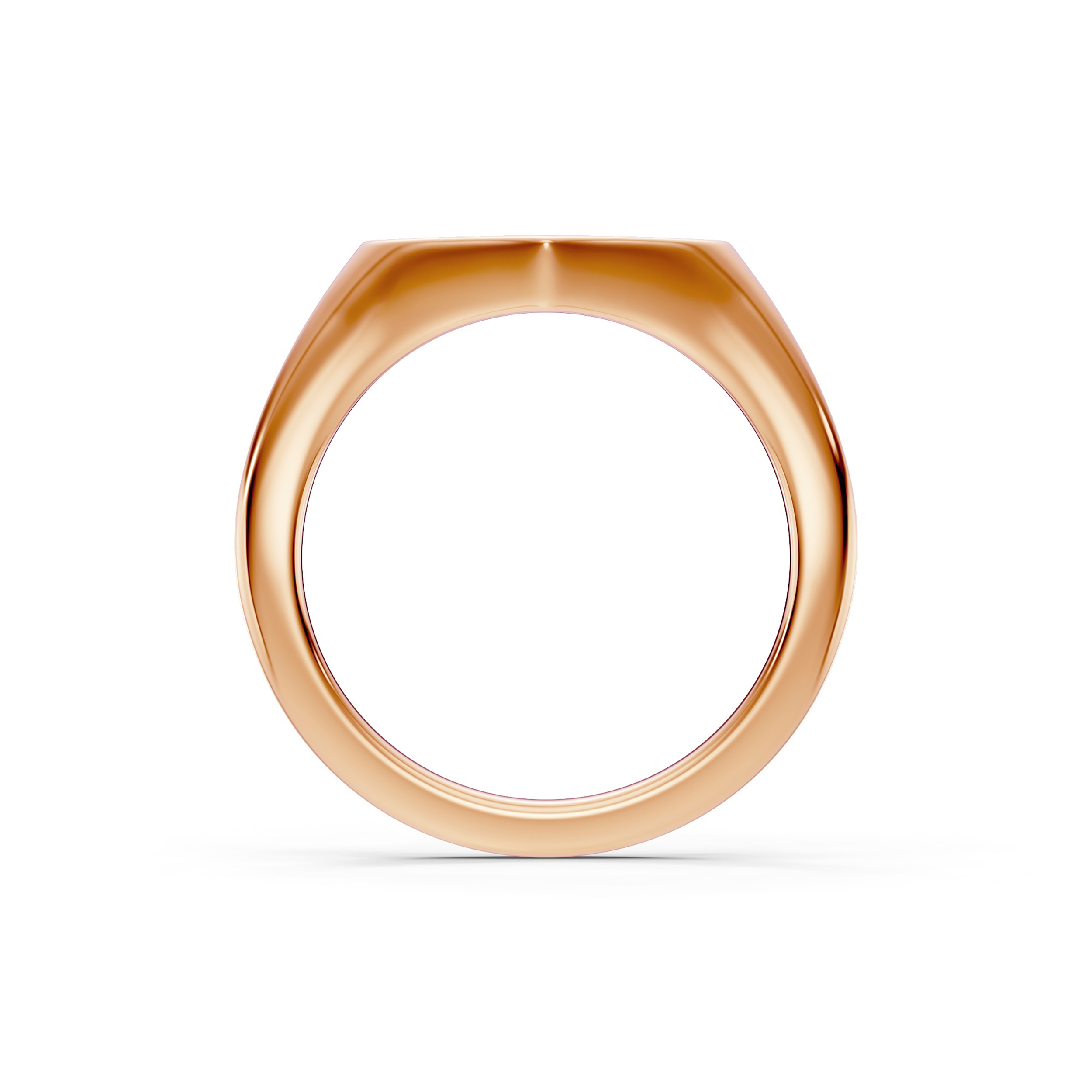 Heart Pavé Lab Diamond Initial Signet Ring - V